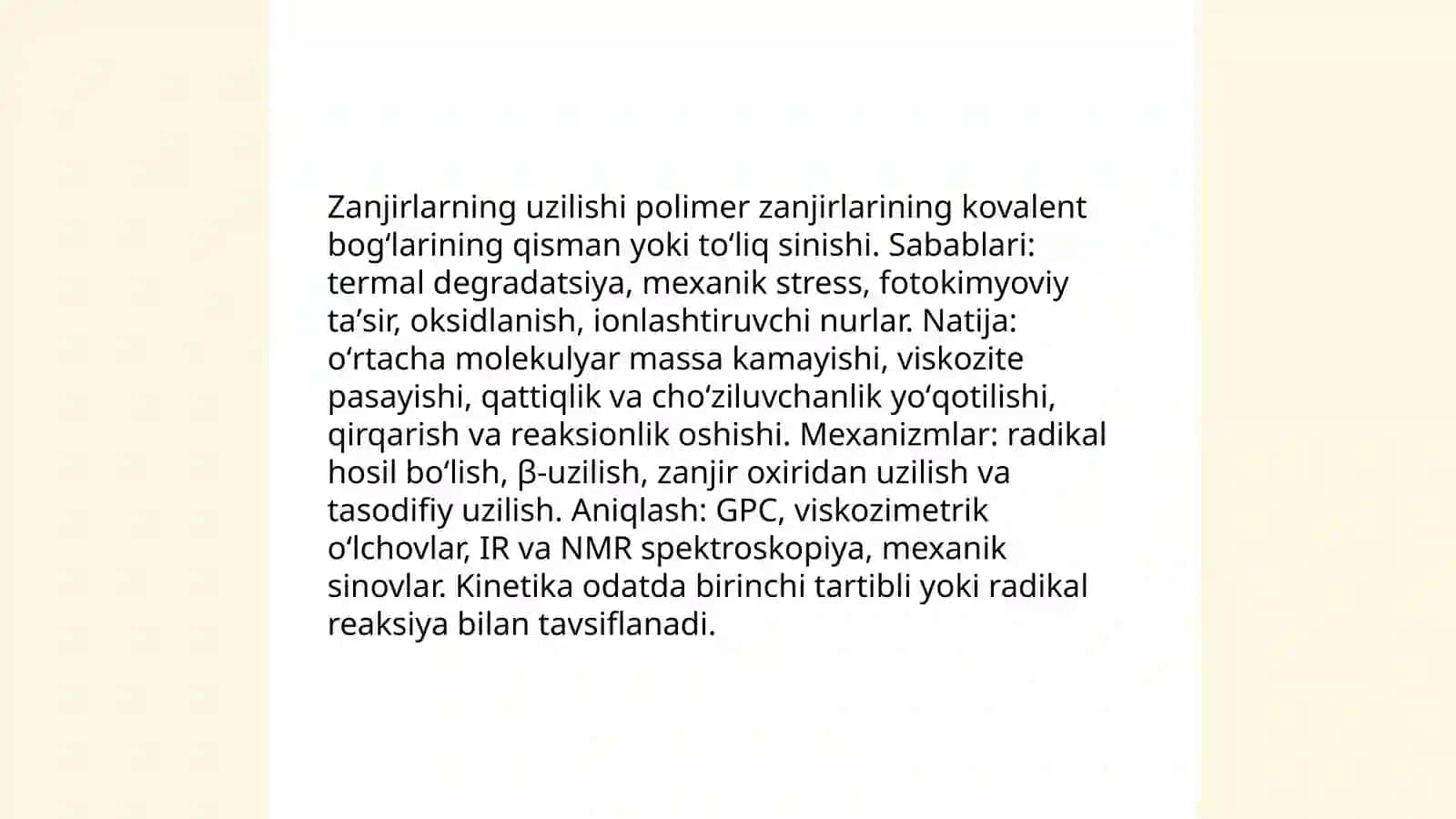 Polimerlarda yuzaga keladigan destruksiyalar 4