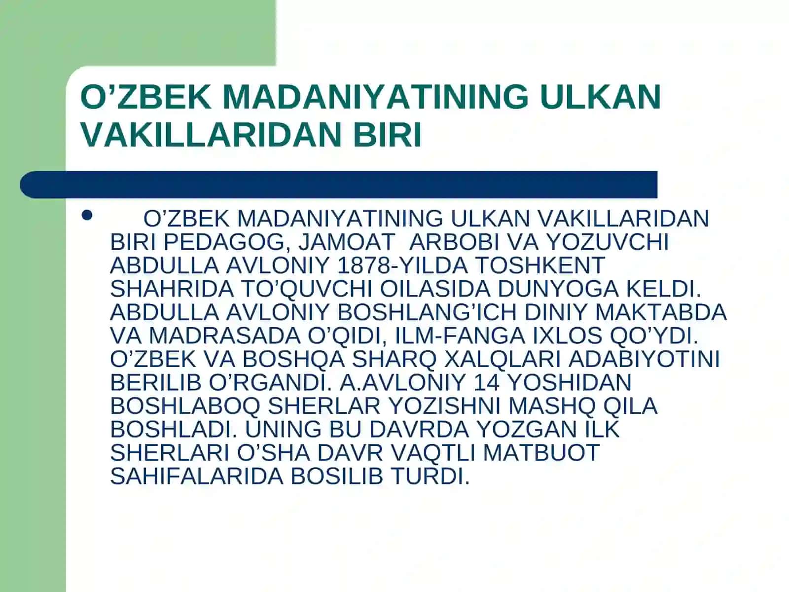 Abdulla Avloniy va Munavvar Qori Abdurashidxonovlarning pedagogik ta`limoti 4