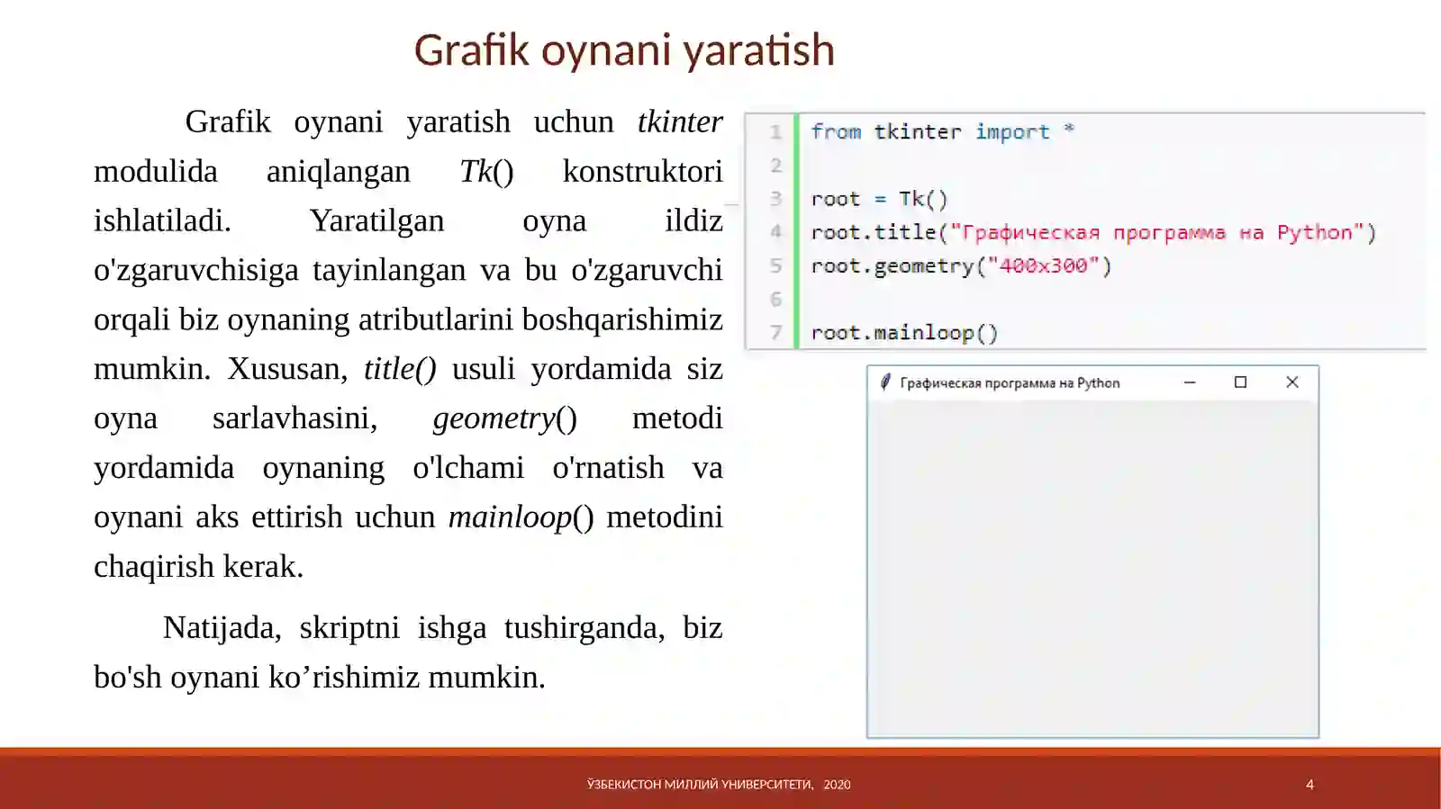 Pythondasturlashtili 4