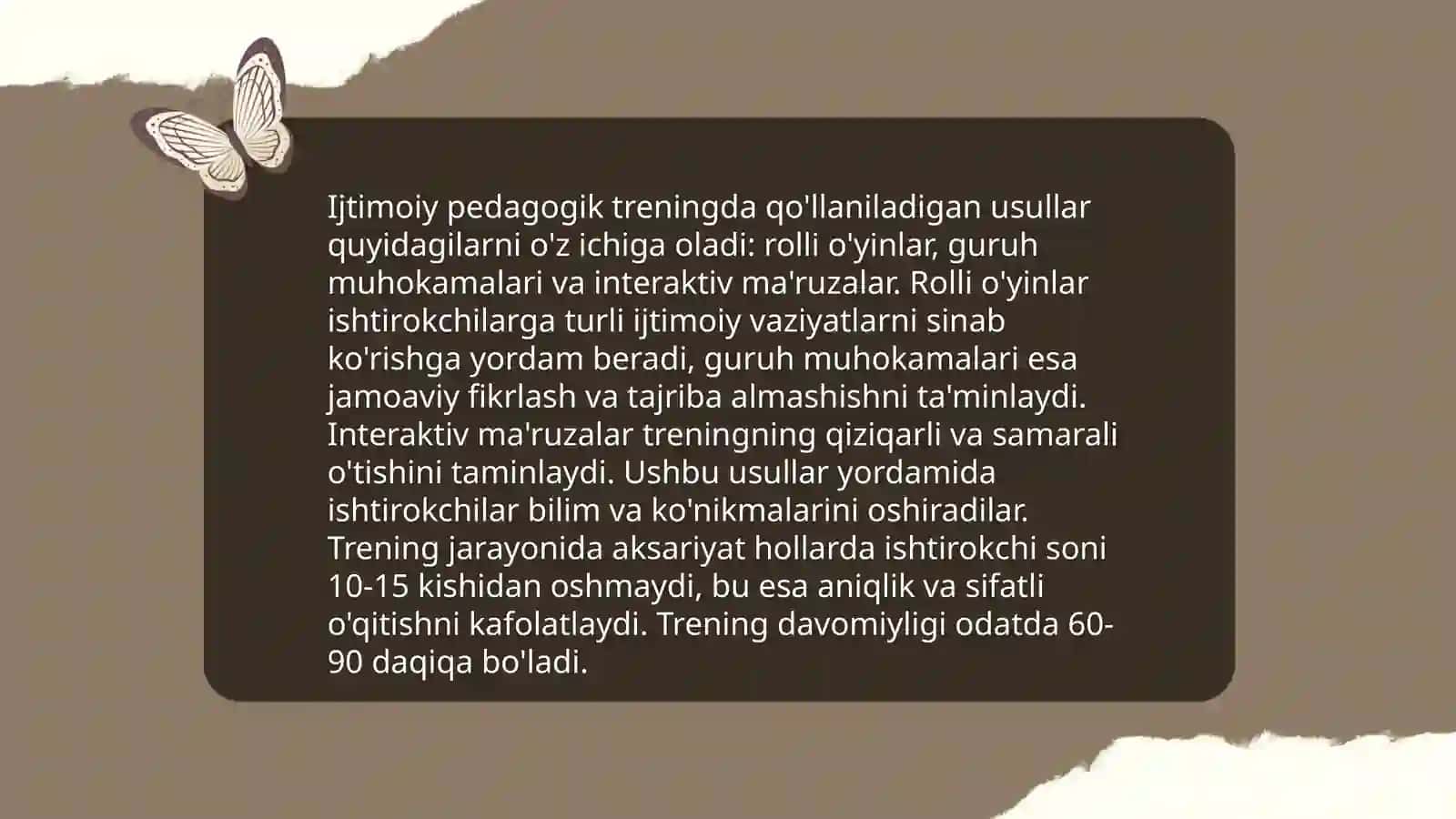 Ijtimoiy pedagogik trening tòĝrisida tushuncha 4