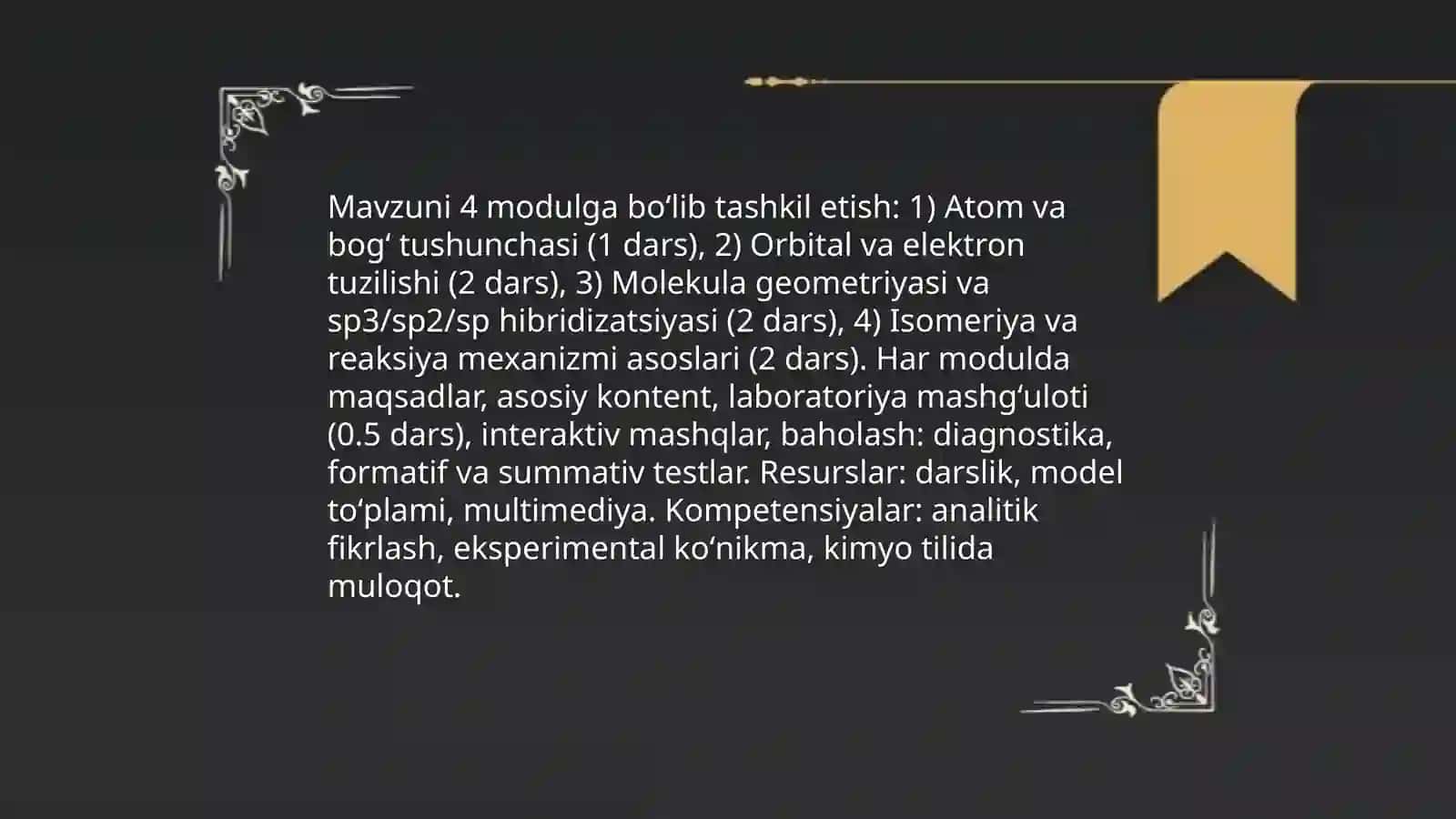 10-sinfda organik moddalarning tuzilishi nazariyasi mavzusini oʻqitish metodikasi 4