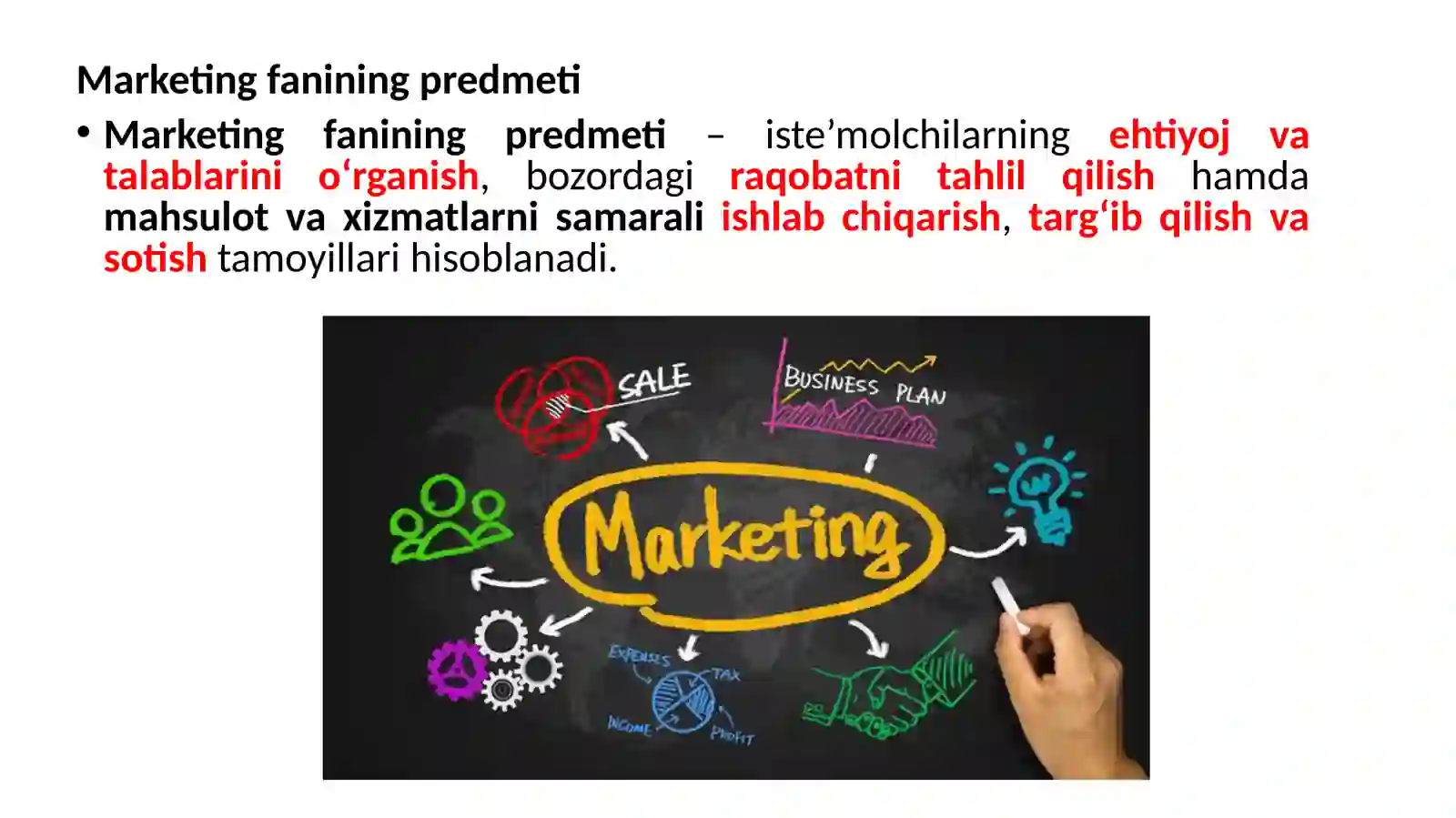 MARKETING ASOSLARI FANINING PREDMETI, MAZMUNI VA VAZIFALARI 4