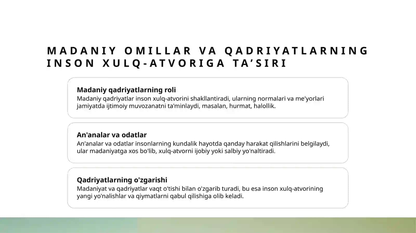 Faoliyat va inson xulq-atvorining birligi 4