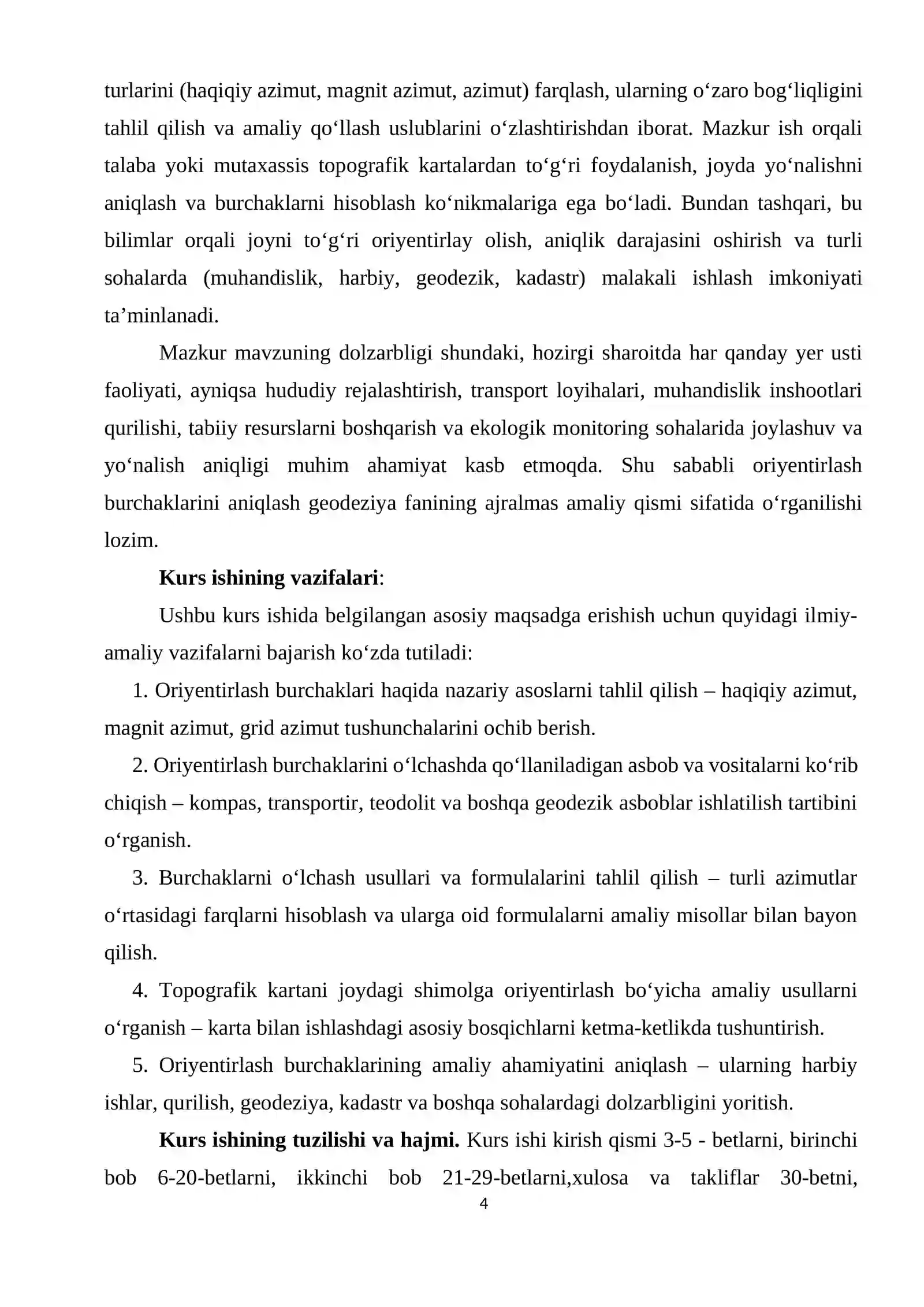 Topografik kartada oriyentirlash burchaklarini oʻlchash 4