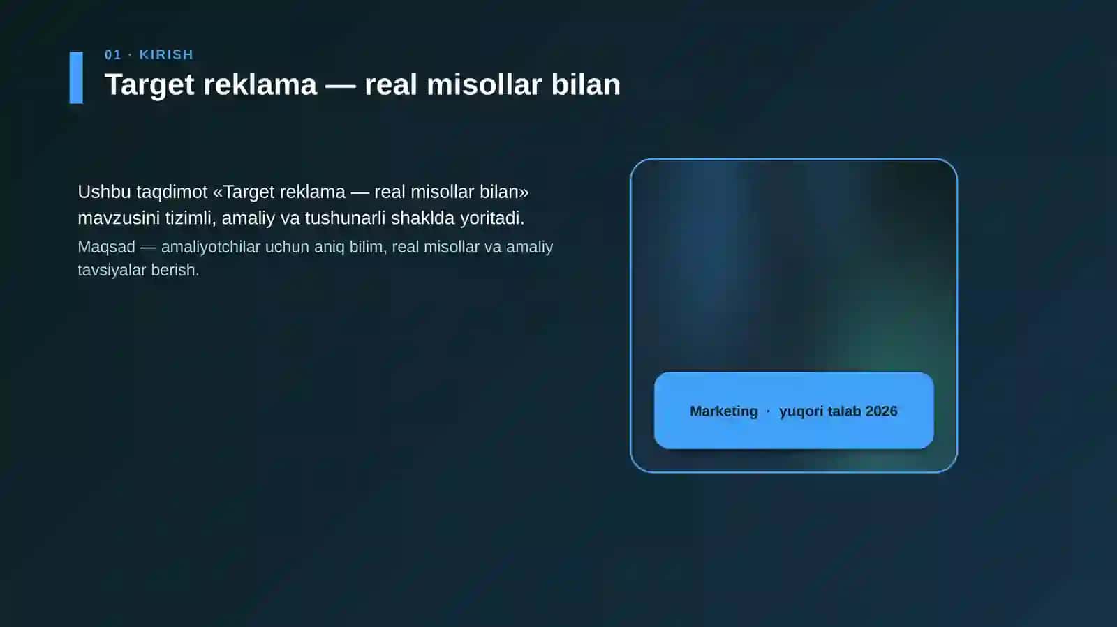 Target reklama — real misollar bilan 4