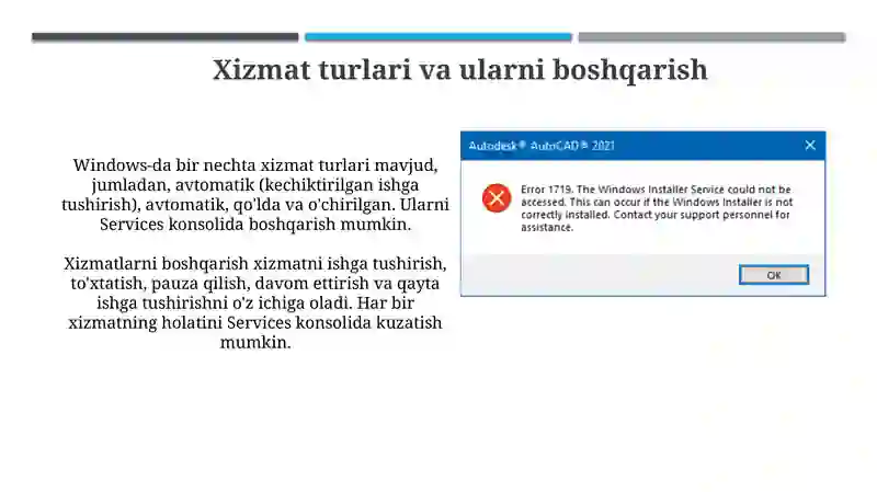 Windows xizmatlari 4