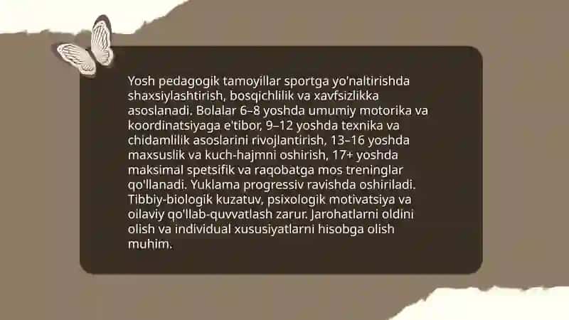 Tanlangan sport turiga saralash va yonaltirishning ummumiy asoslari 4