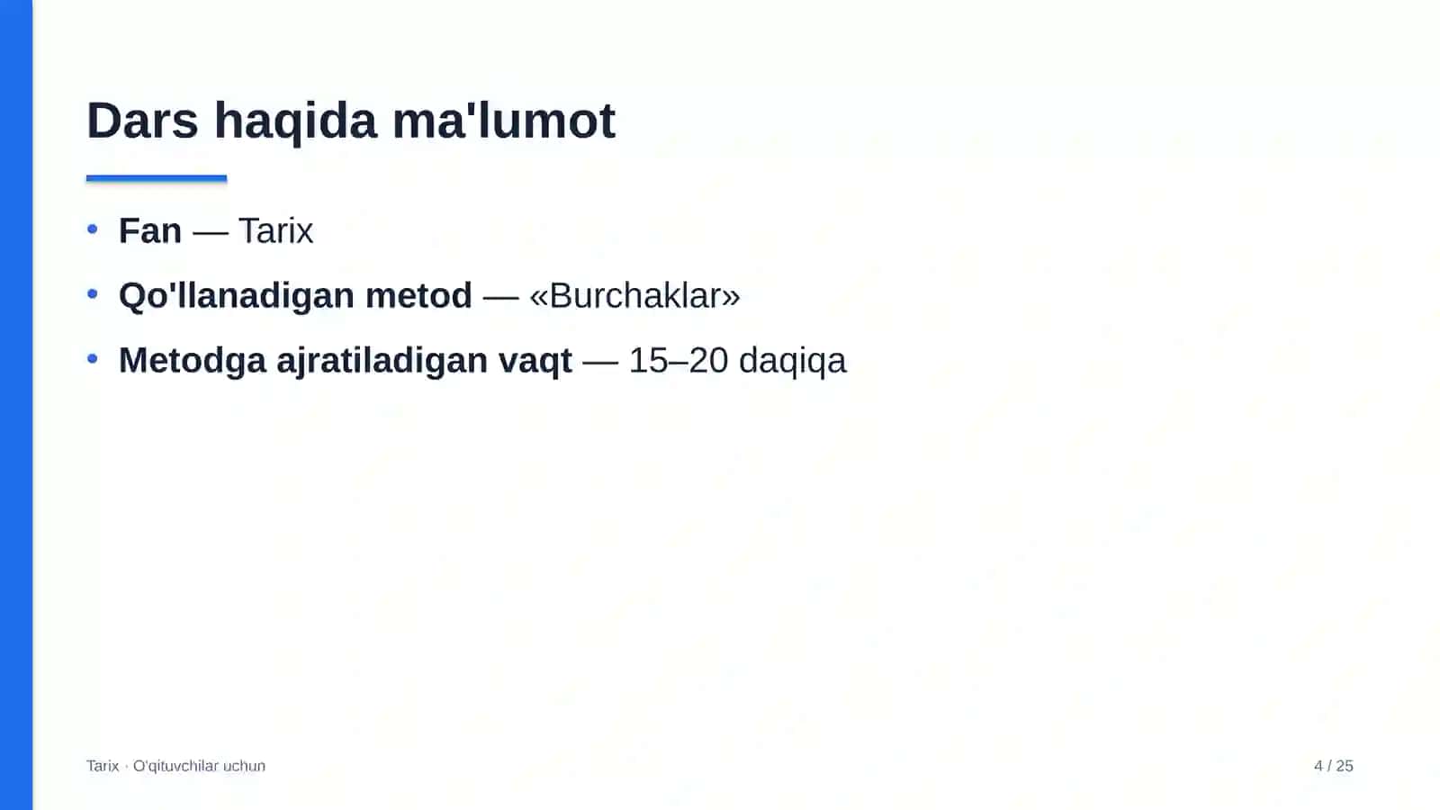 tarix darslarida burchaklar metodidan foydalanish 8584 4