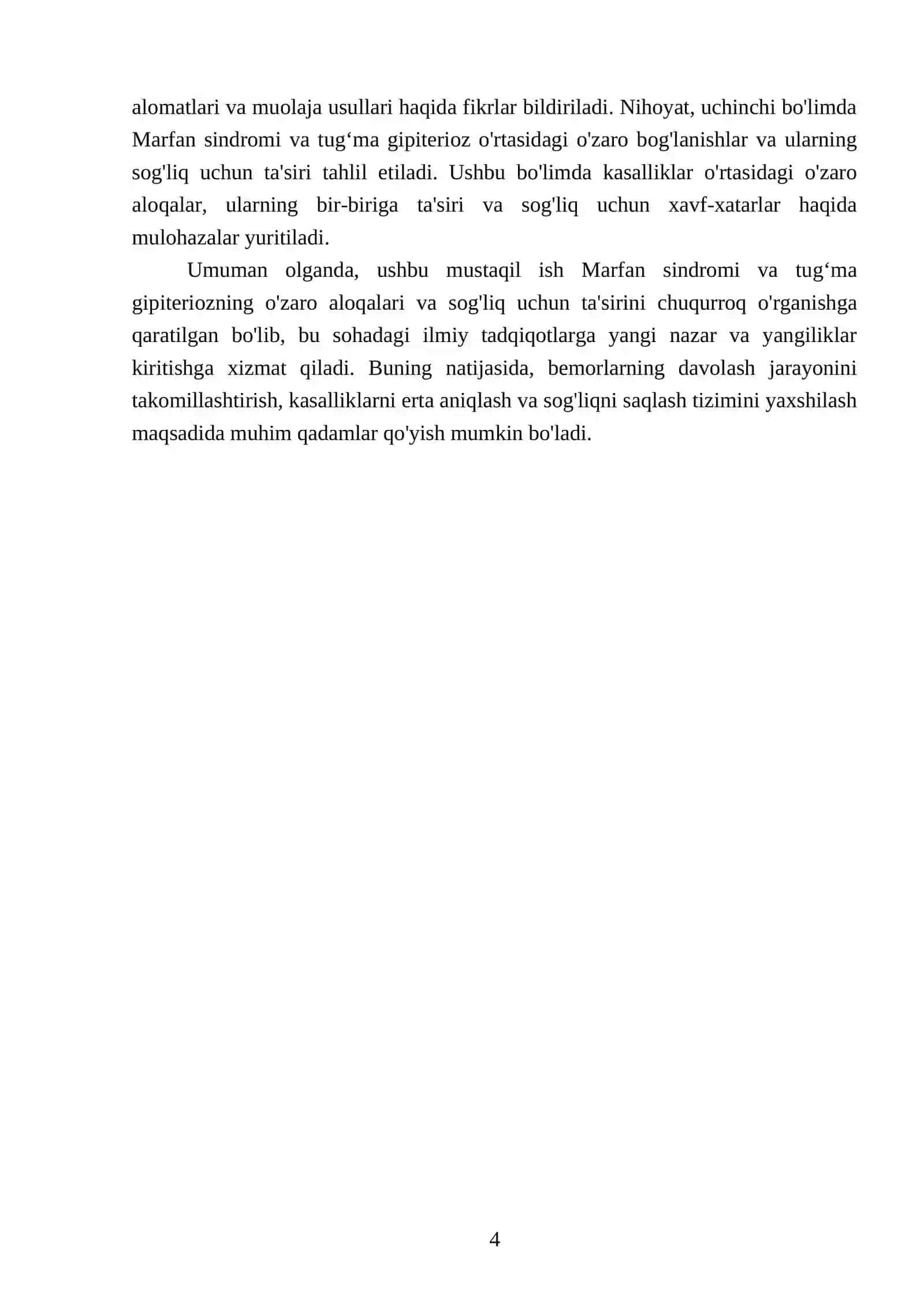 Marfan sindromi va tugʻma gipiterioz 4