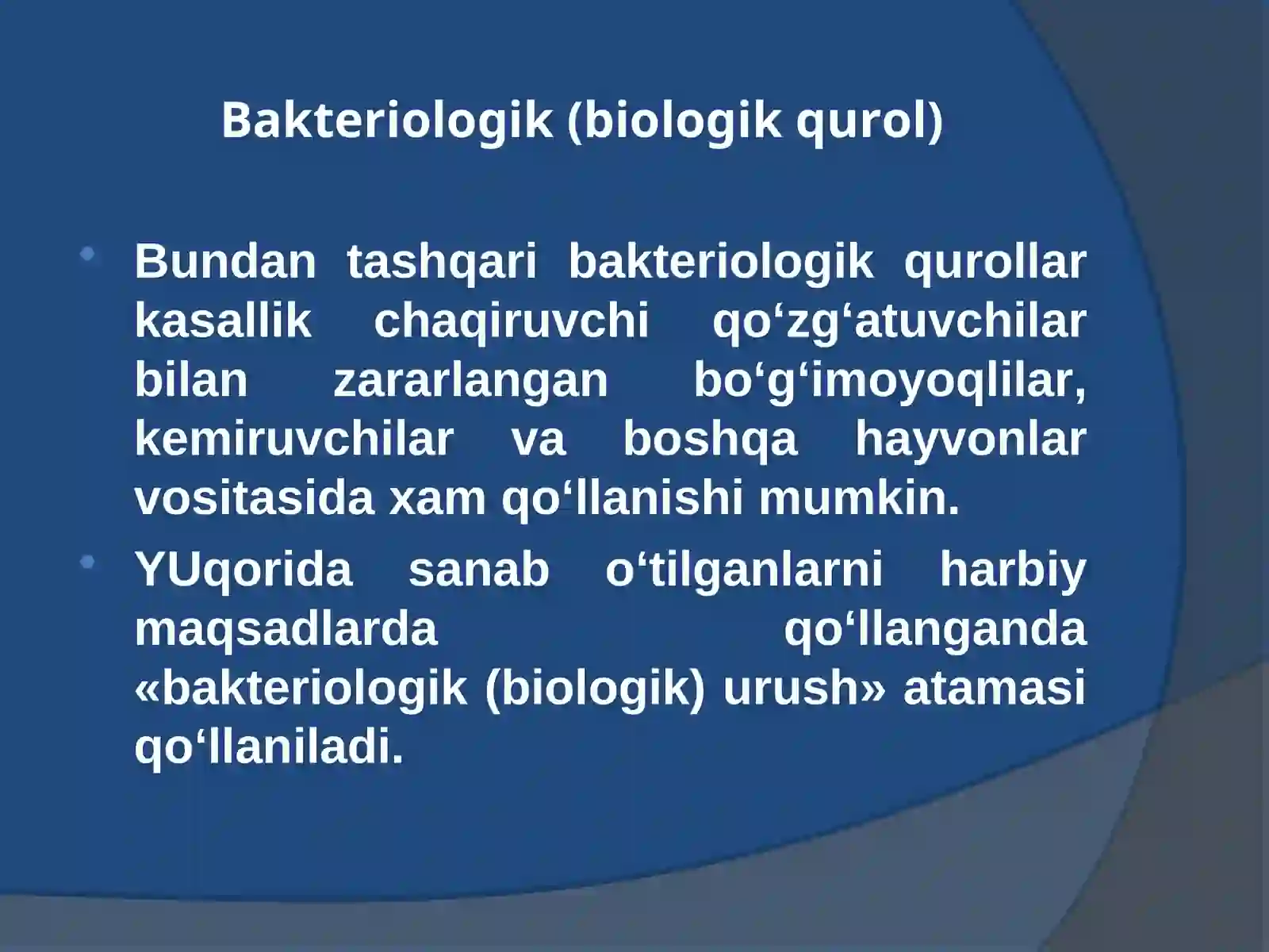 Bakteriologik(biologik) qurol 4