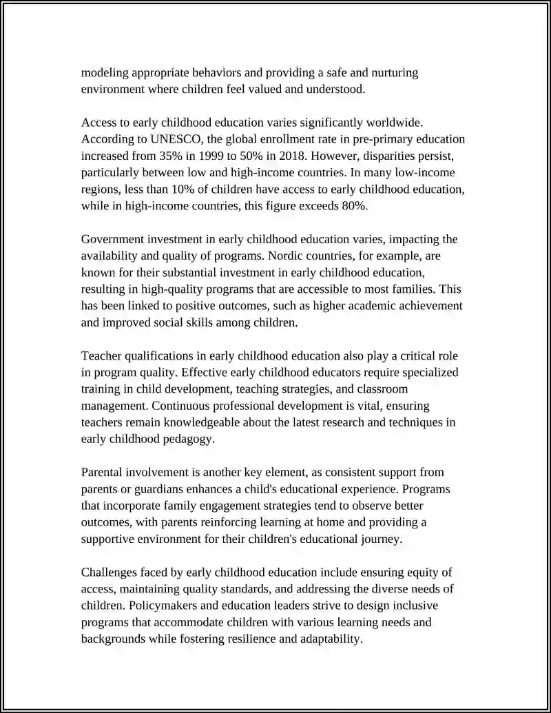 Early childhood education program 4