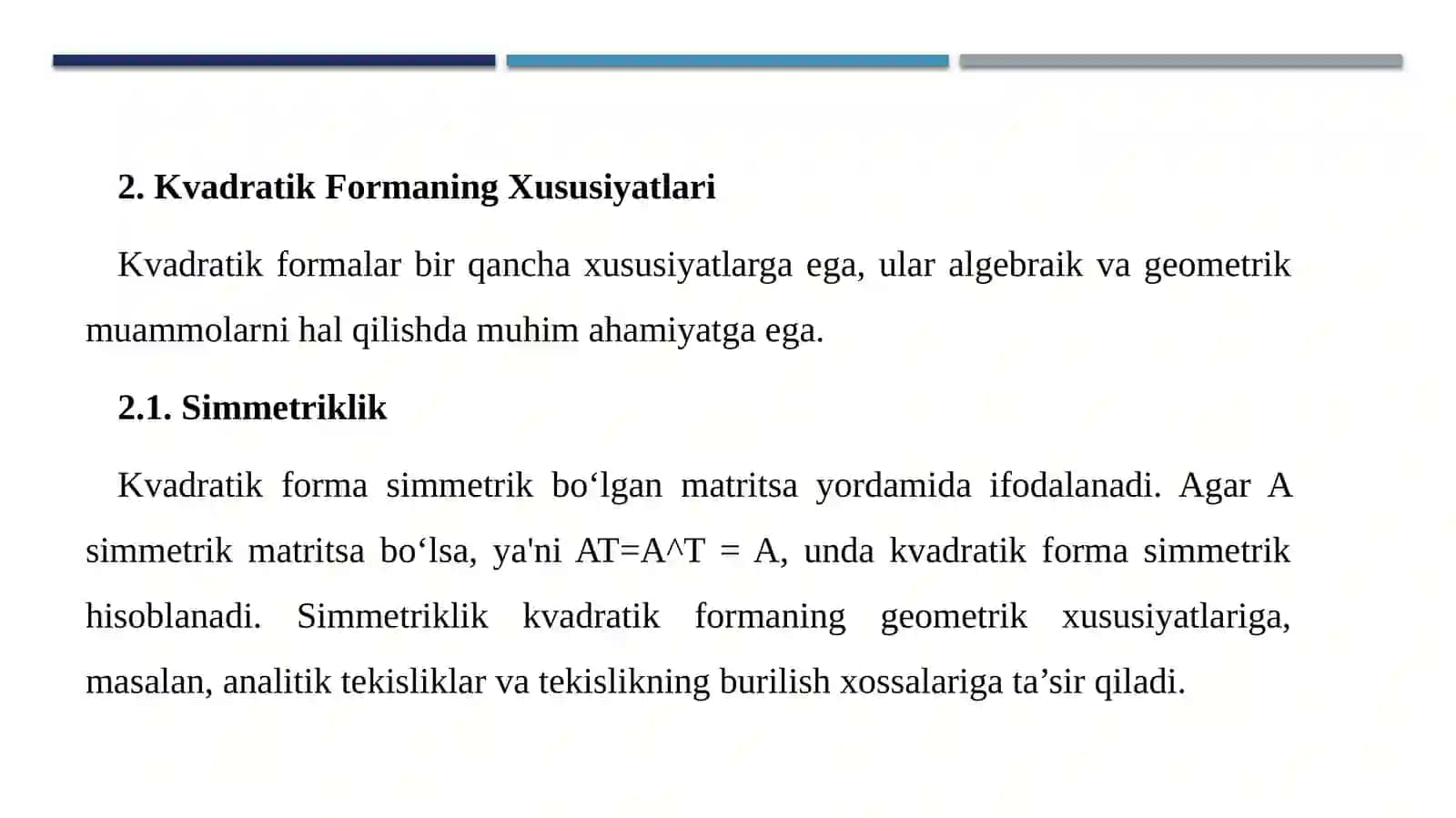 Kvadratik Formalar Haqida Ma'lumot 4