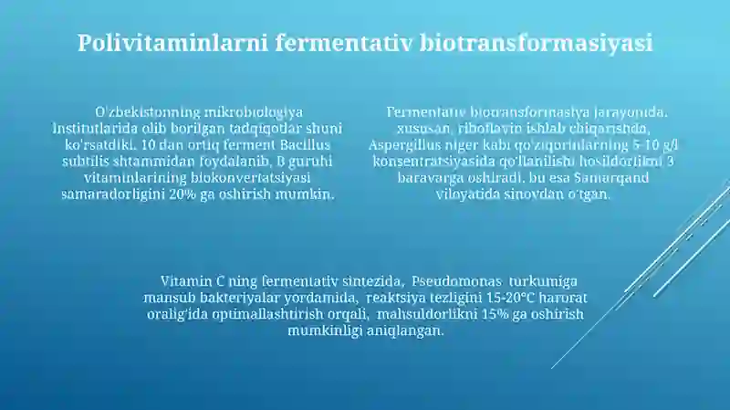 Polivitaminlar biotexnologiyasi 4