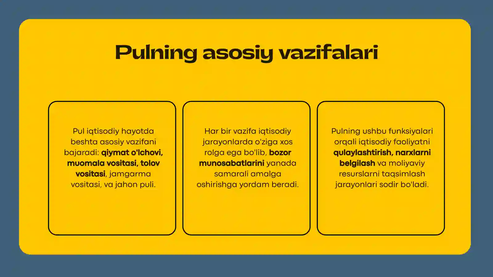 Pulning funksiyalari 4