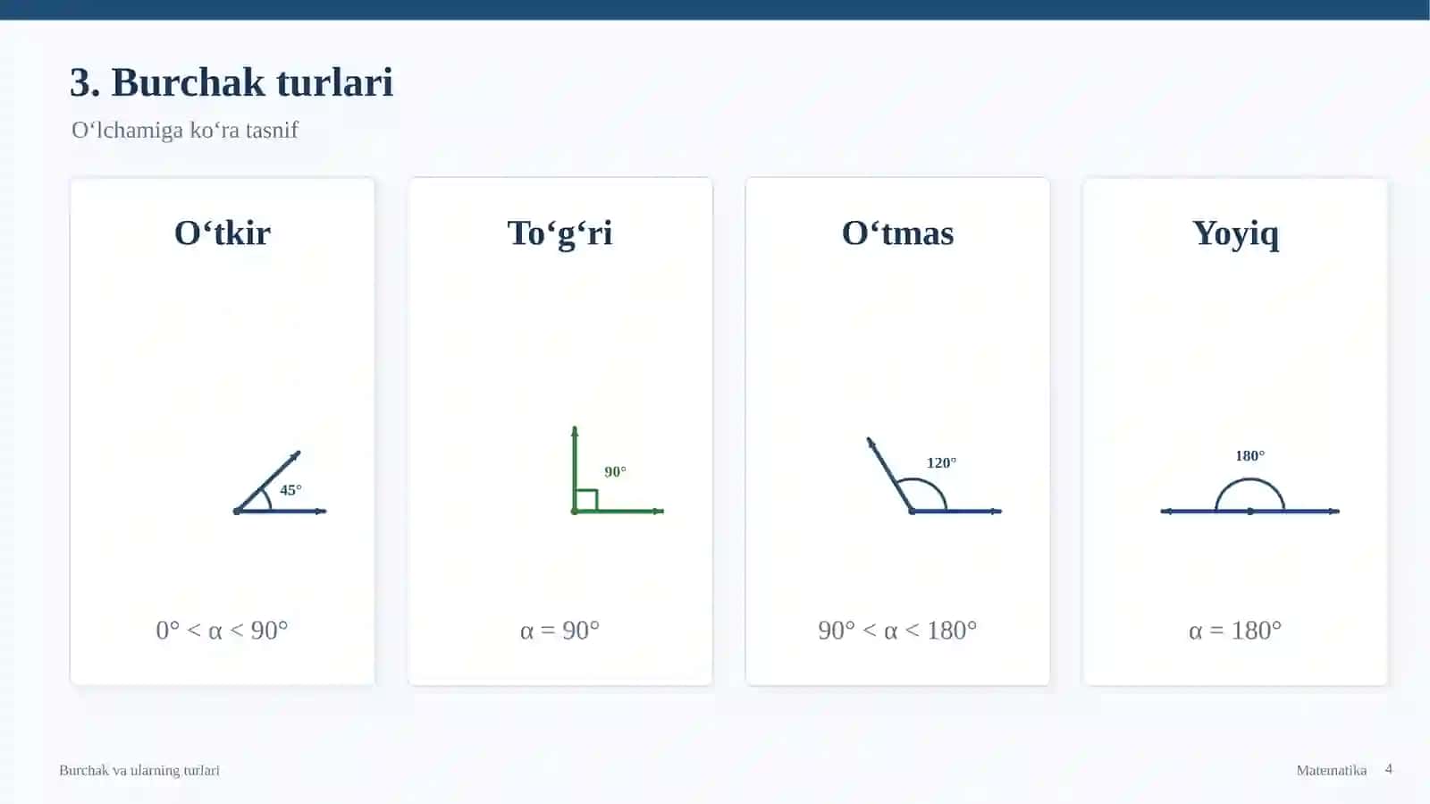 Burchak va ularning turlari 4