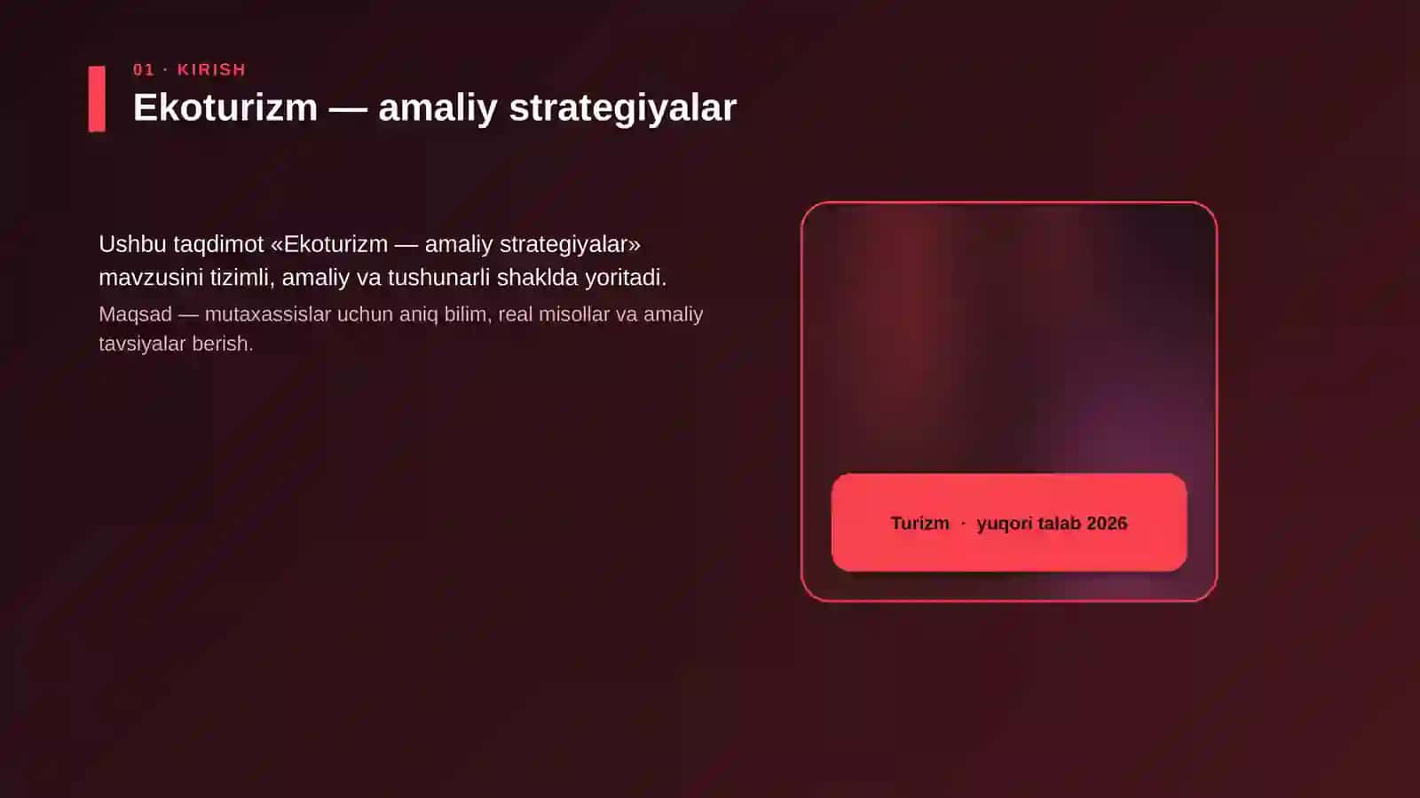 Ekoturizm — amaliy strategiyalar 4
