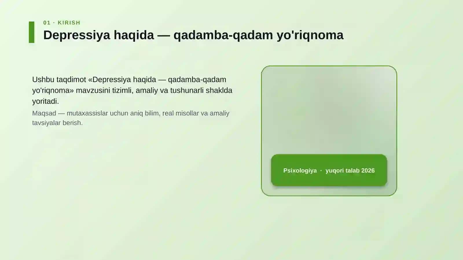 Depressiya haqida — qadamba-qadam yo'riqnoma 4