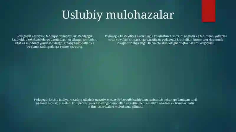 Pedagogik Professionalizmni OʻRganishga Akmeologik Yondashuv 4