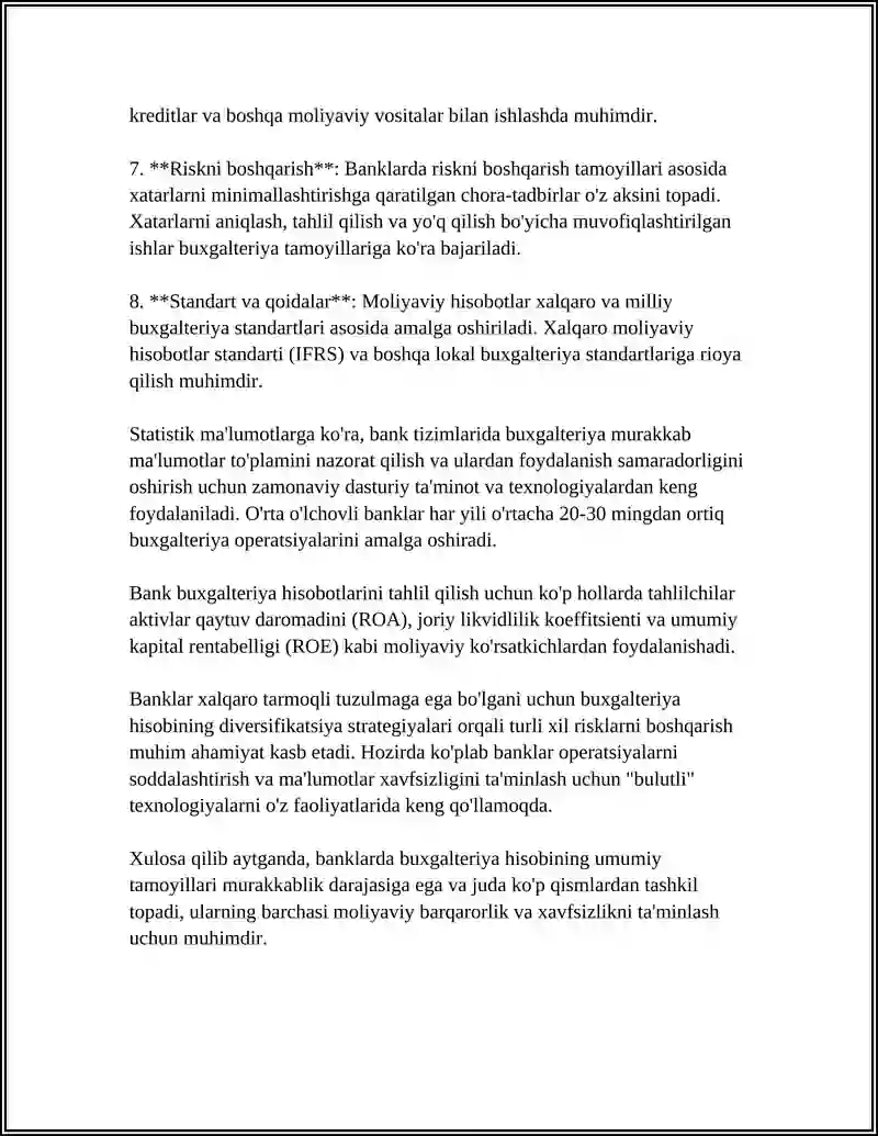 BANKLARDA BUXGALTERIYA HISOBINI TASHKIL QILINISHNING NAZARIY VA HUQUQIY ASOSLARI 4