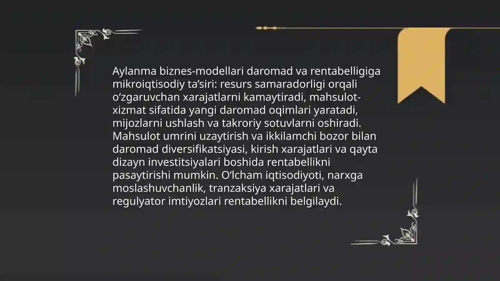 Aylanma iqtisodiyotning mikro va makro iqtisodiy ta’sirlari 4