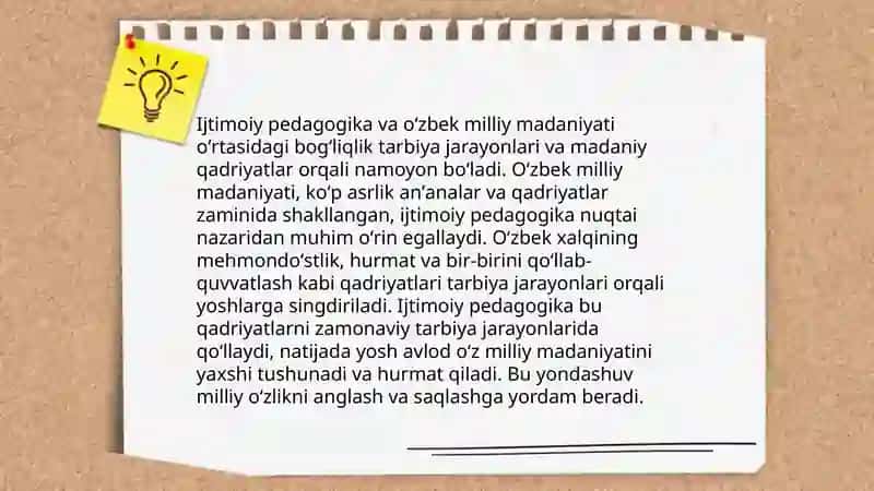 O'zbekistonda ijtimoiy pedagogikaning paydo bo'lishi madaniy tarixiy ijtimoiy huquqiy shart-sharoitlari 4