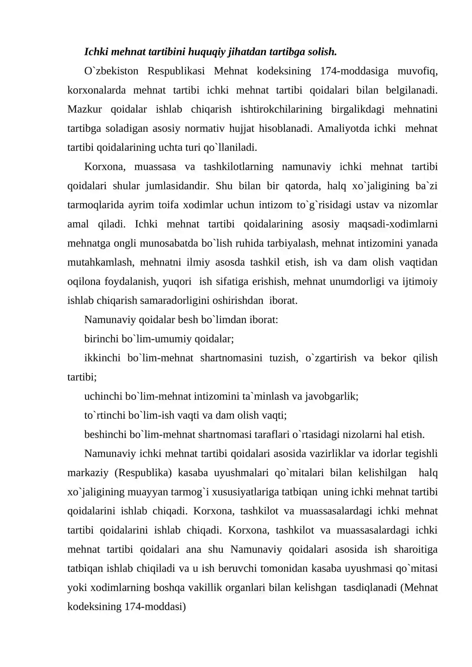 Mehnat intizomi 4