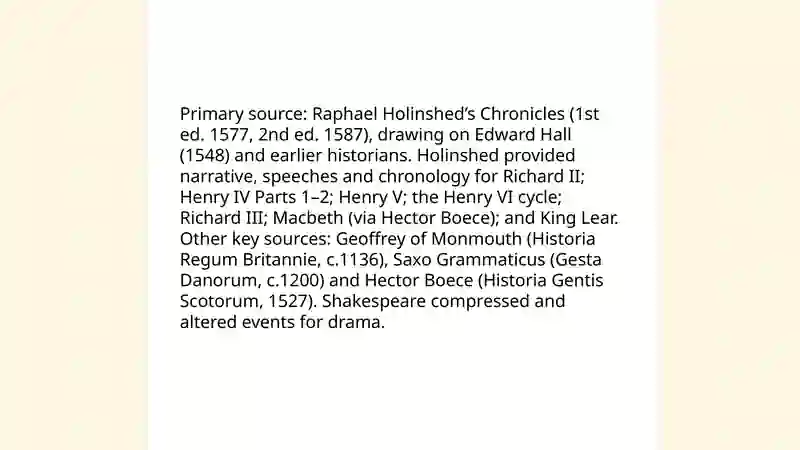 Shakespeare's historical plays 4