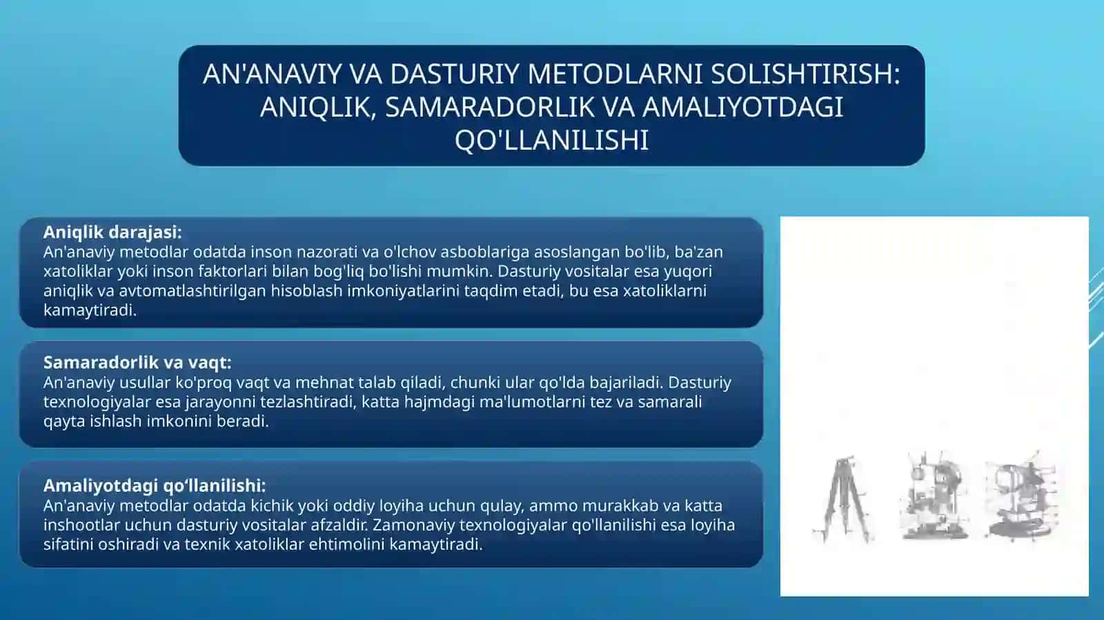 Chiziqli inshoat trassasini nivelirlash jurnali an’anaviy va dasturiy mahsulotdan foydalanib tuzish 4