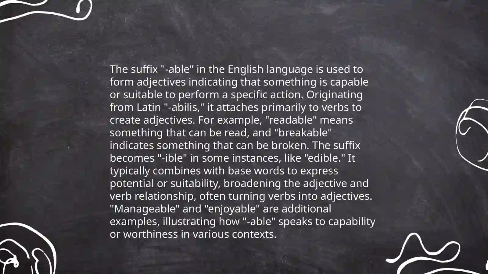 Adjective - forming suffixes 4