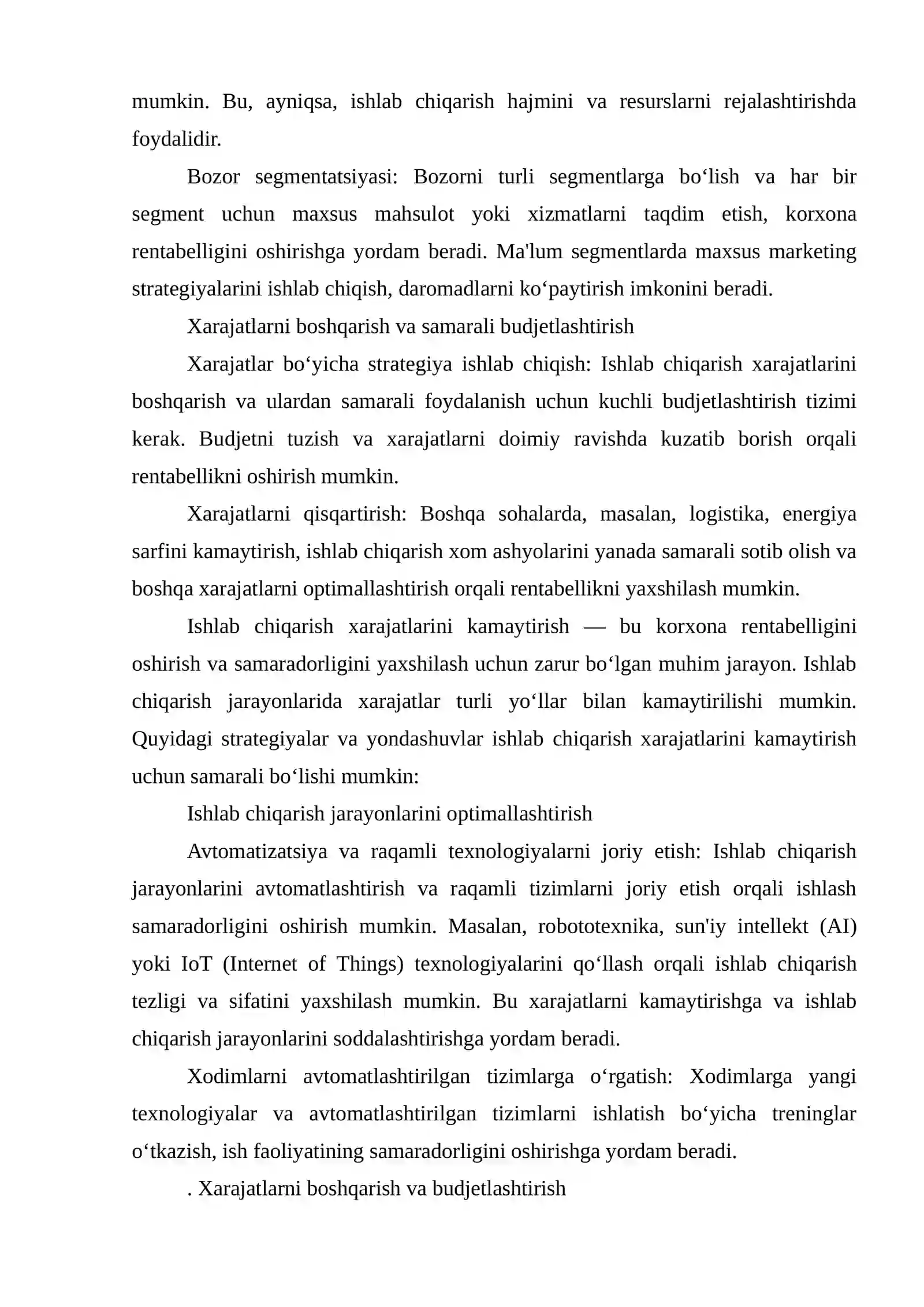 Ishlab chiqarish korxonalari rentabelligini aniqlash va oshirish yo‘llari 4