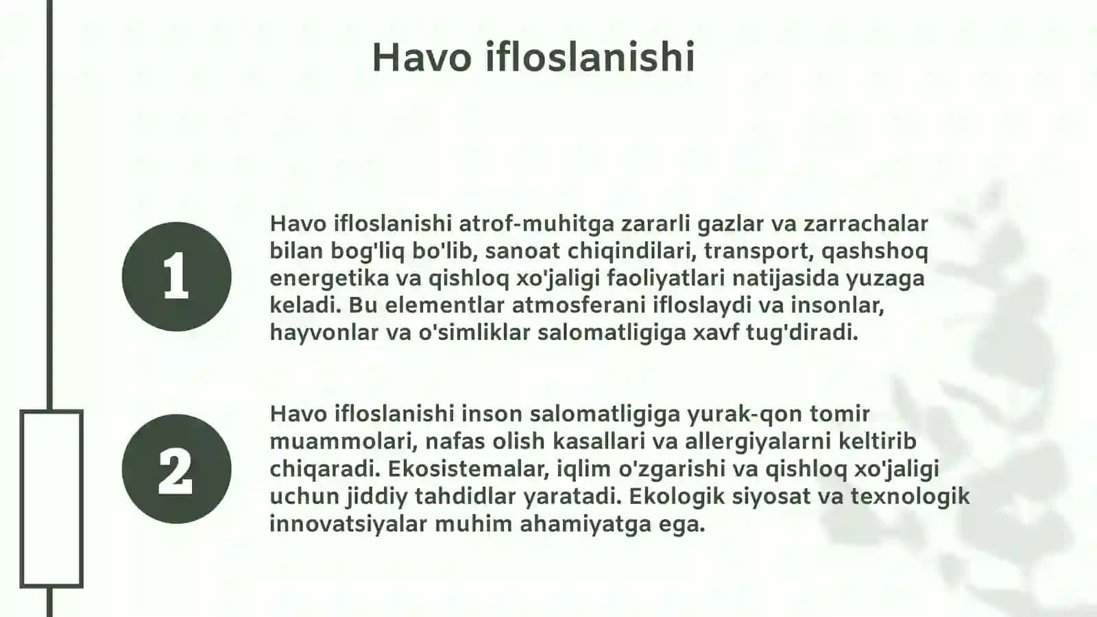 Globalekologikmuammolarvaularningkelibchiqishsabablari 4