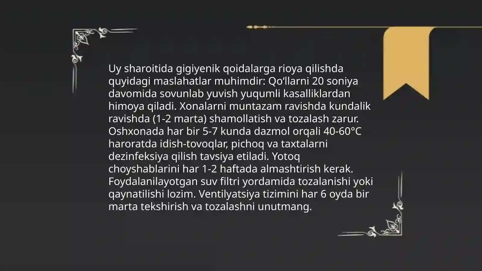 Maktab yoshdagi bolalarni salomatligini himoya qilishda hamshira o'rni uy muhiti va xavfsizlik 4