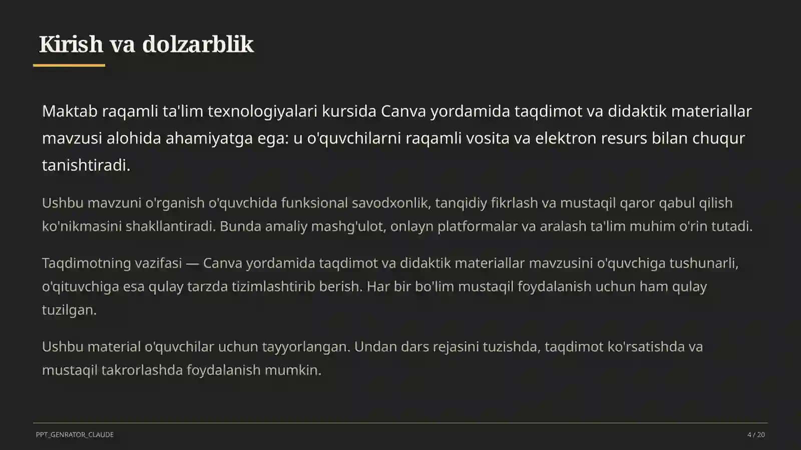 Canva yordamida taqdimot va didaktik materiallar 4
