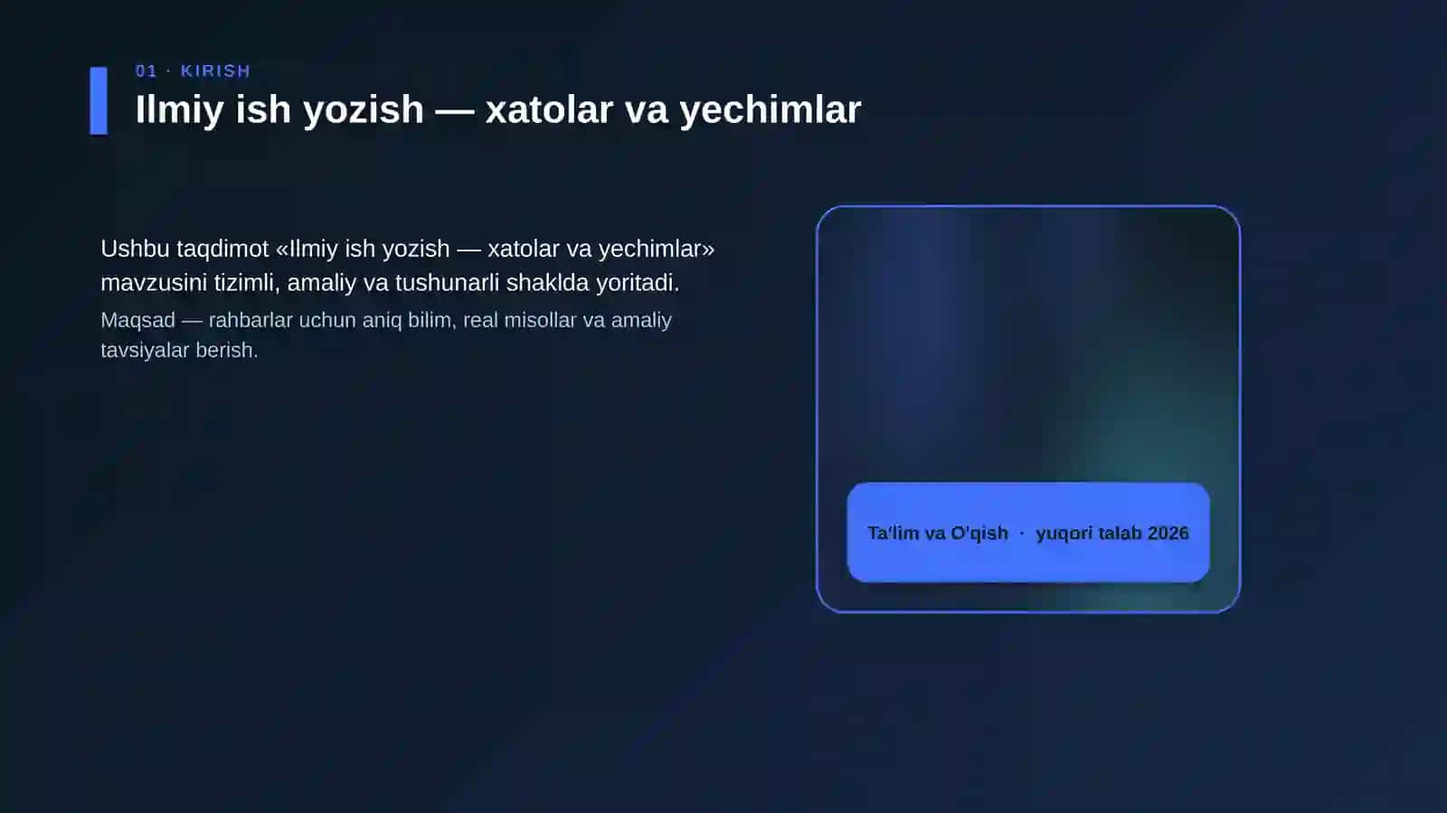 Ilmiy ish yozish — xatolar va yechimlar 4