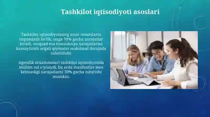 Korxona va tashkilot iqtisodiyotining asosiy tushunchalari 4