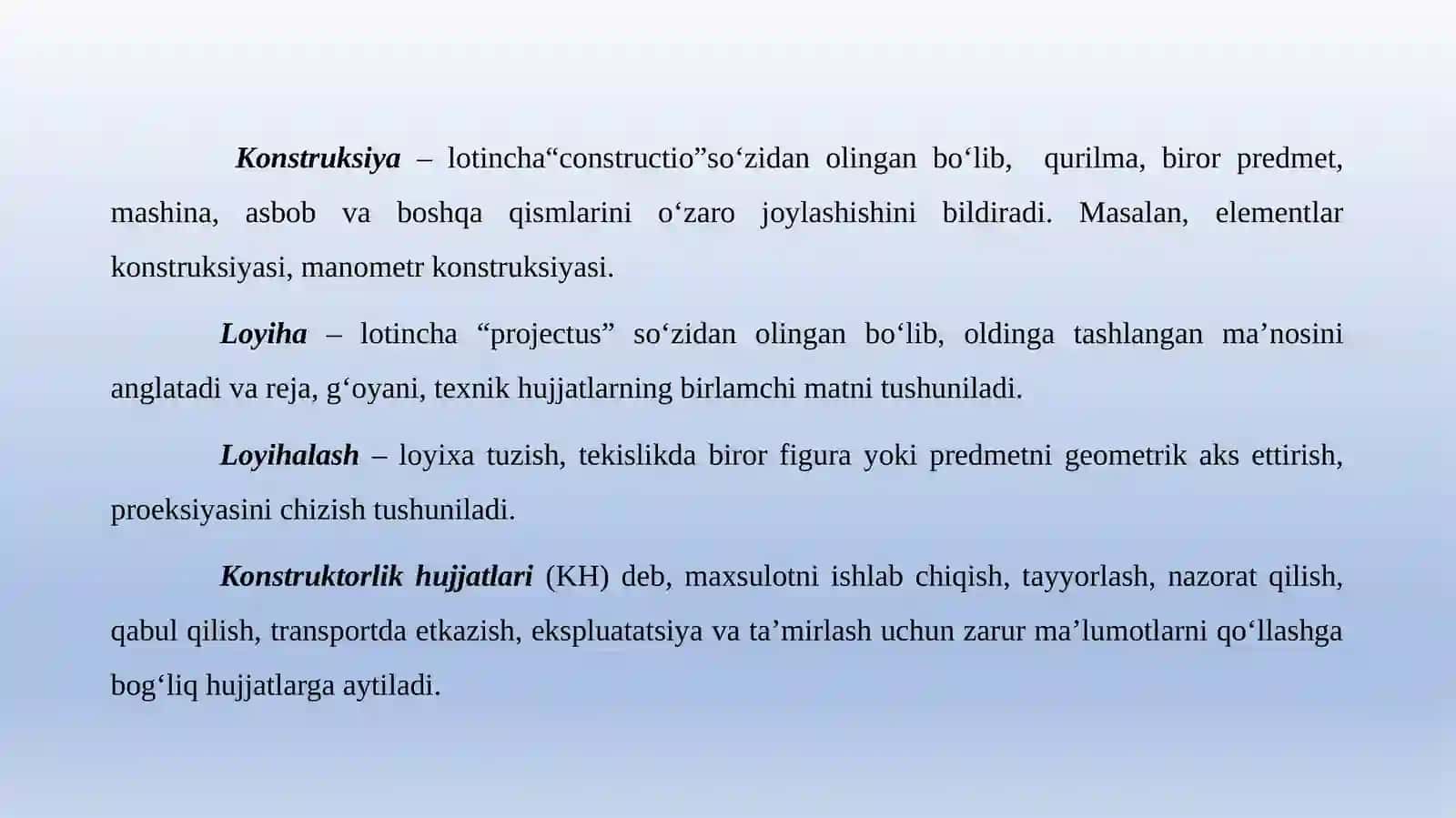 Konstruksiyalashning umumiy qoidalari 4