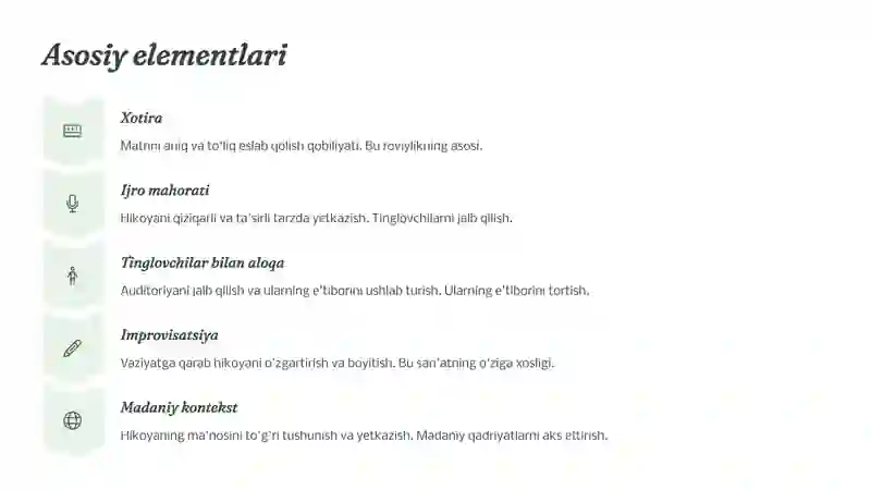 Roviylik san'ati haqida tushuncha 4