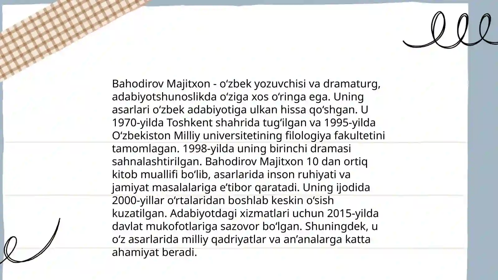 Bahodirov Majitxonning tarjimai holi 4