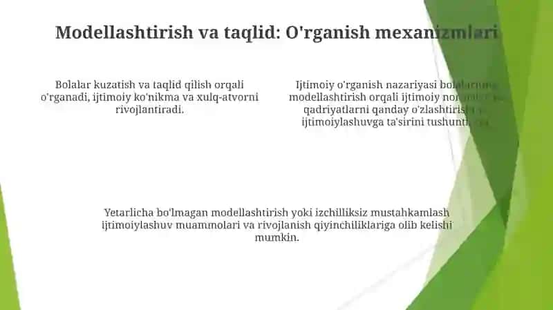 Ijtimoiy o'rganish nazariyasi bolalarni kuzatish va taqlid qilish 4
