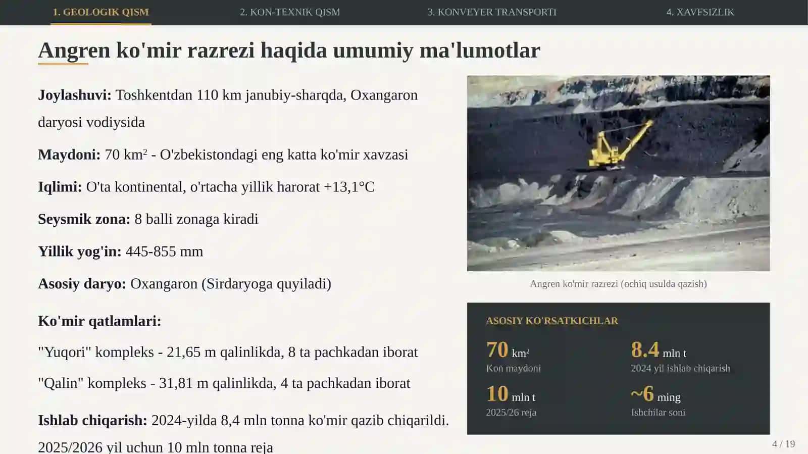 Angren Ko'mir Razrezida Lentali Konveyer 4