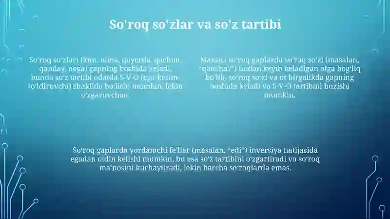 Soʻroq gaplar 4