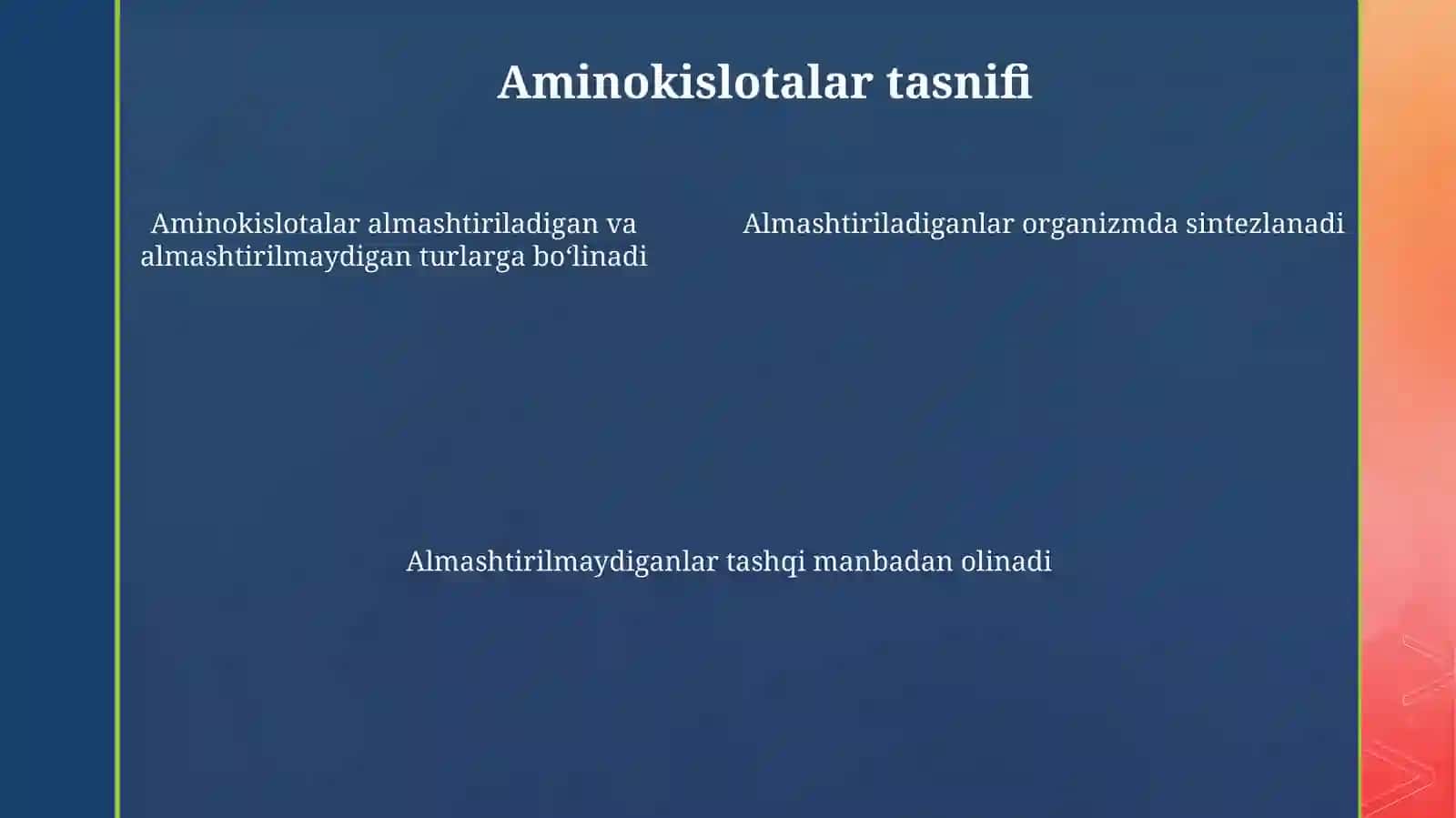 Oʻrni qoplanmaydigan aminokislotalar va ularning olish usullari 4