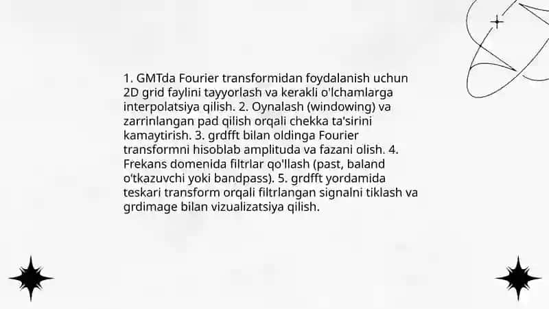 GMTda spektral tahlil usullarini qo'llash 4