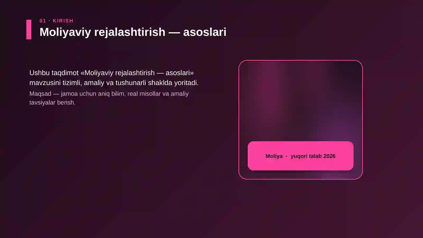 Moliyaviy rejalashtirish — asoslari 4