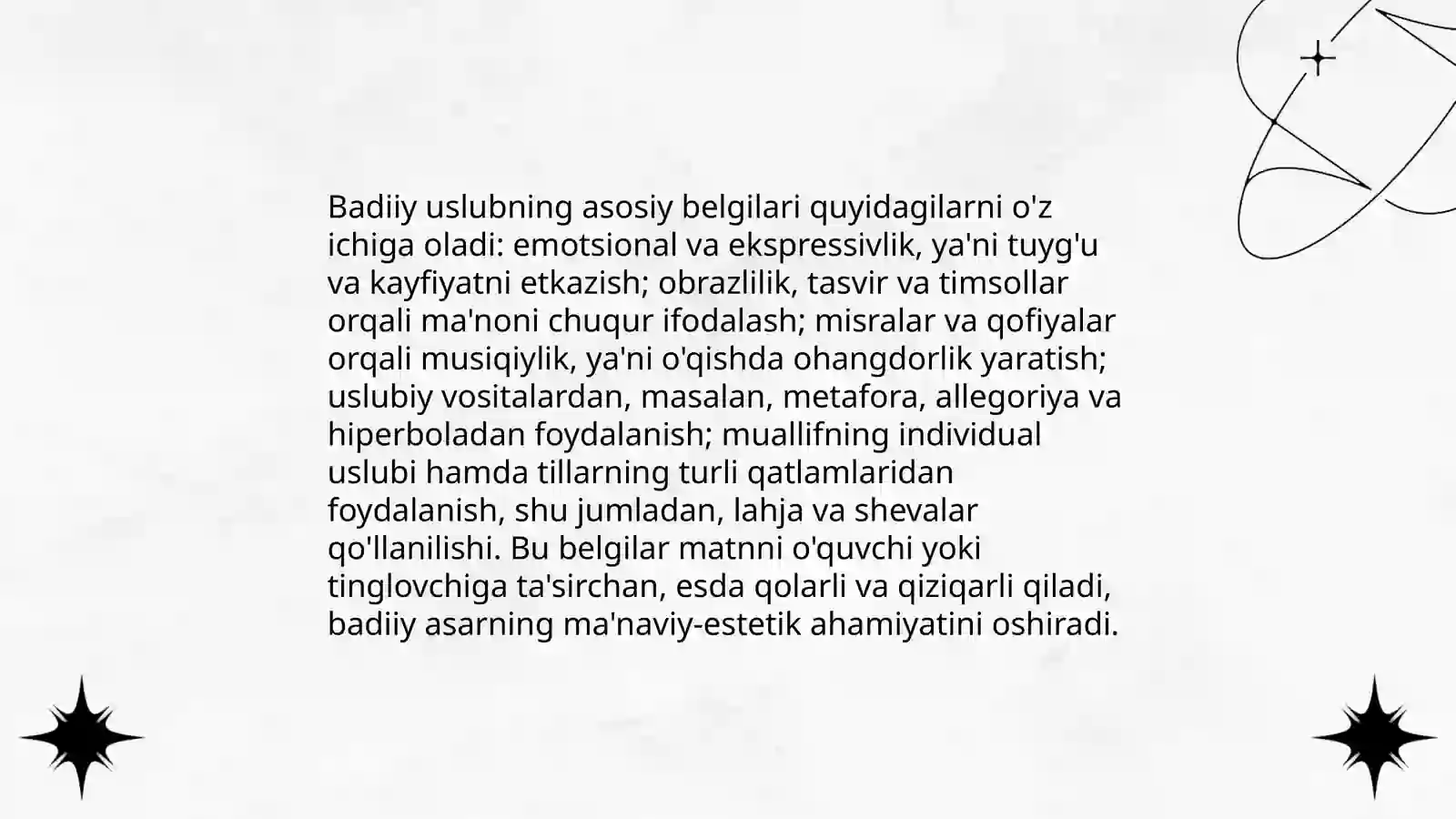 Badiiy uslub va uning til xususiyatlari 4