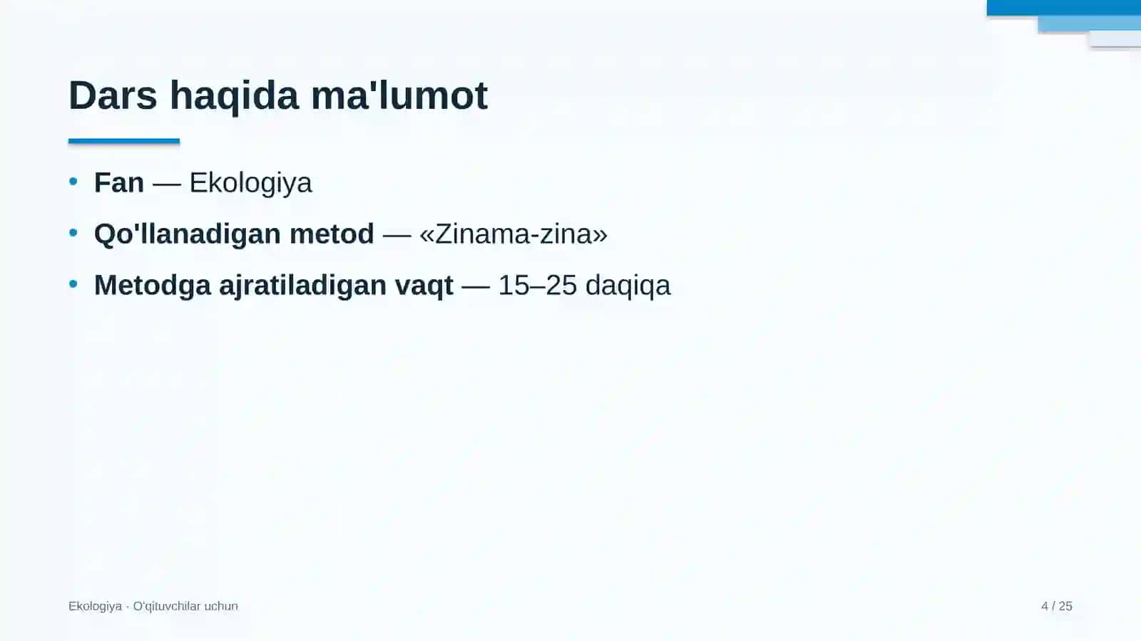 ekologiya darslarida zinama zina metodidan foydalanish 7749 4