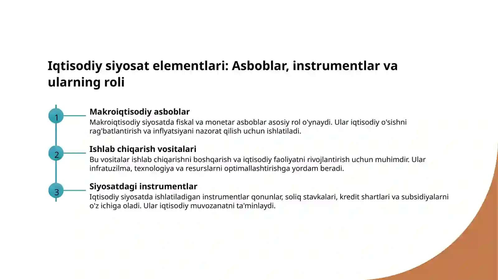 Iqtisodiy siyosatni ishlab chiqishda vositalar va cheklovlar 4