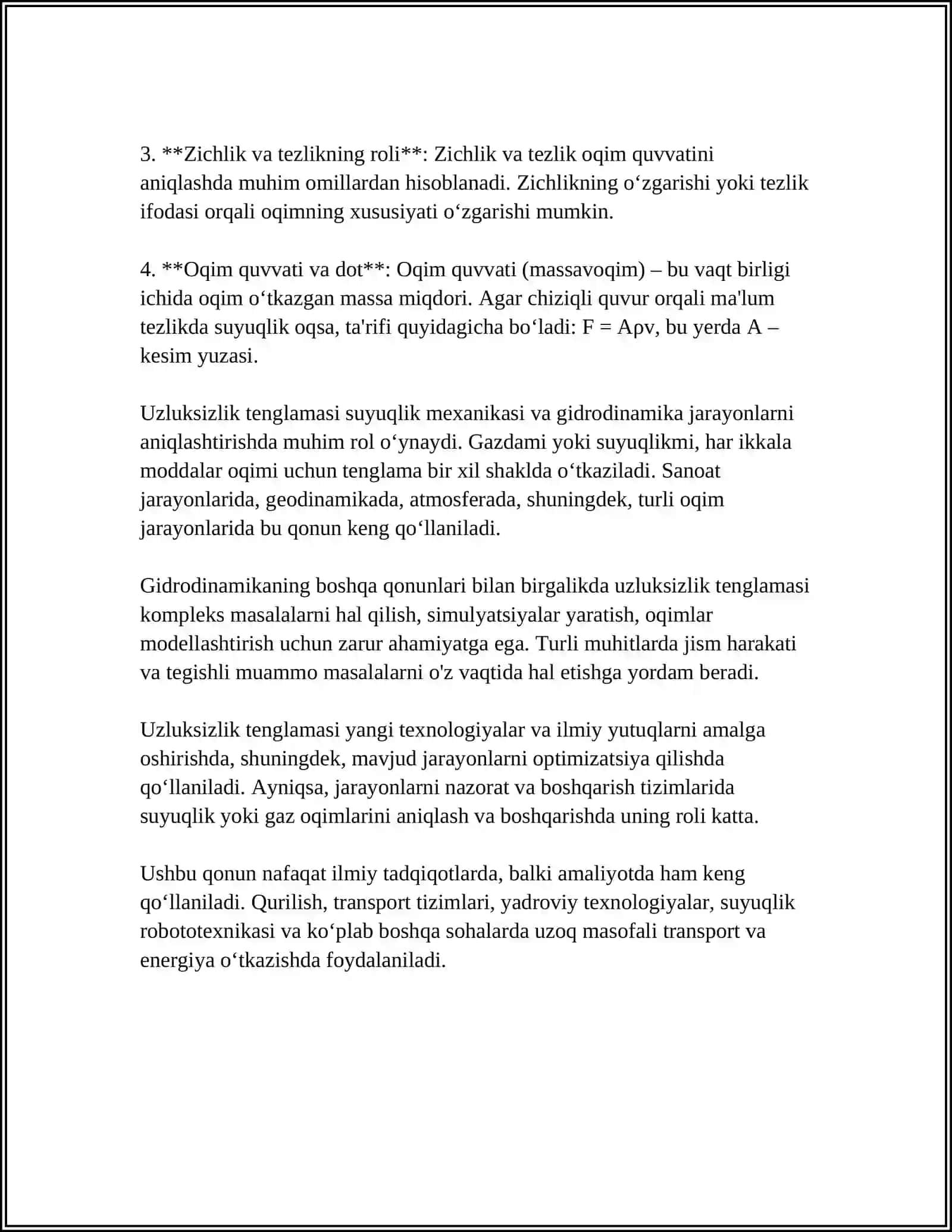 GIDRODINAMIKANING ASOSIY QONUNLARI 4