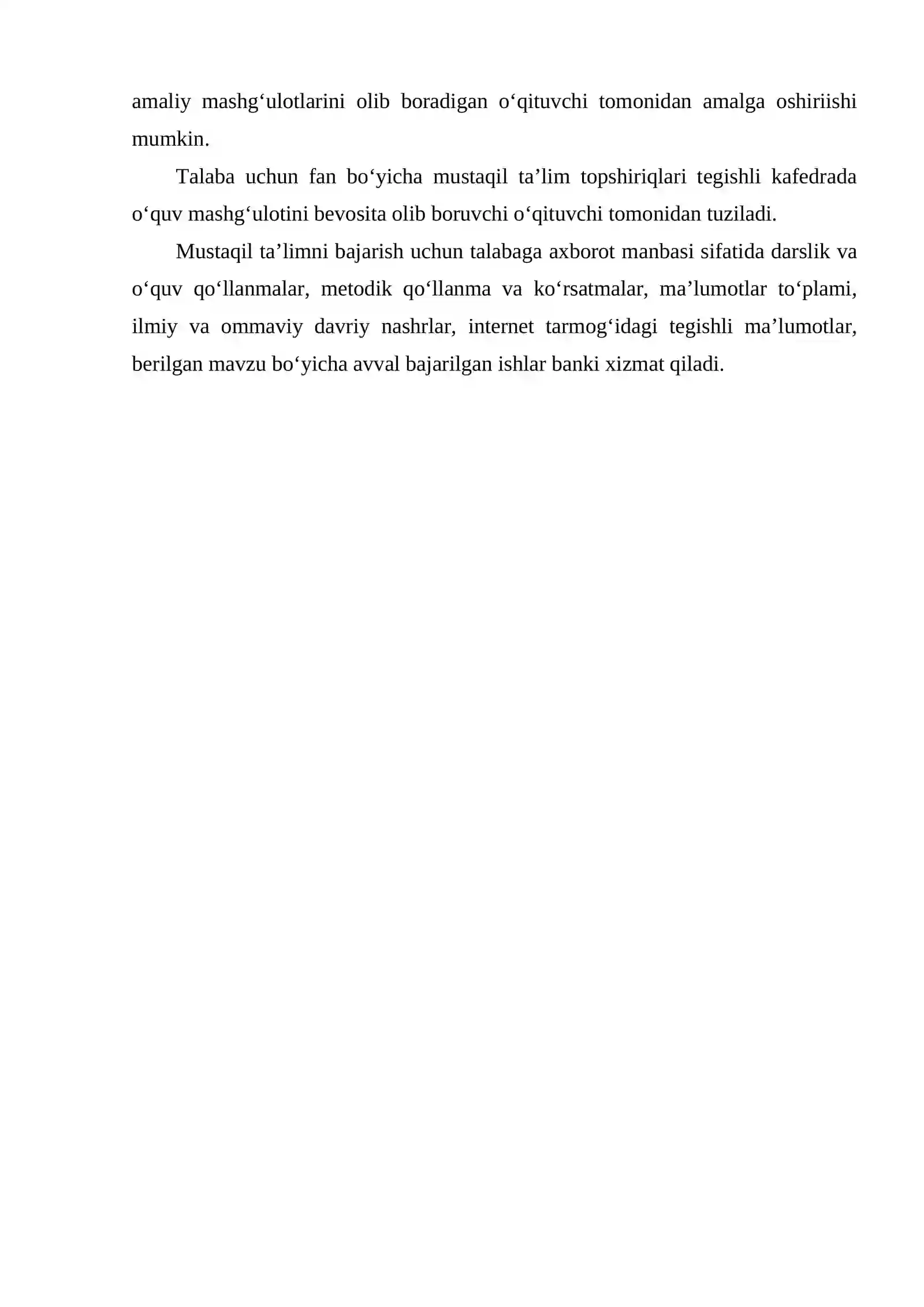 MUSTAQIL TA’LIM BO‘YICHA USLUBIY KО‘RSATMA 4