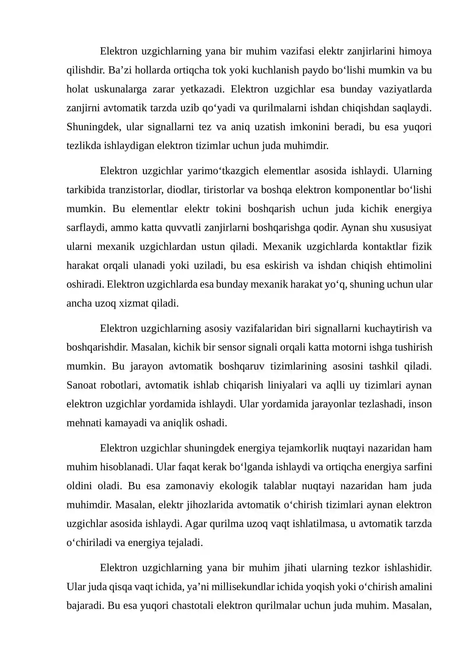 Elektron uzgichlar 4
